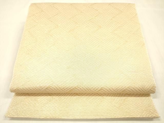 平和屋着物＊夏物 西陣 河合美術織物謹製 六通柄袋帯 立波文 金糸 正絹 cm