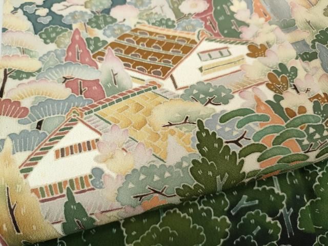 黒留袖 風景草花文