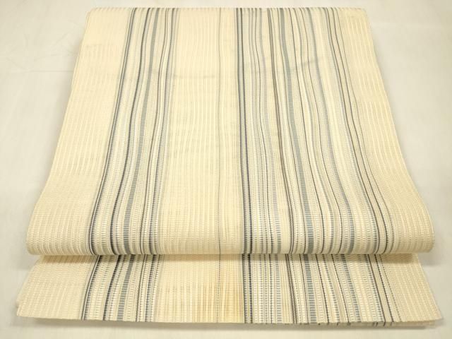 平和屋着物＊夏物 八寸名古屋帯 間道 正絹 cm