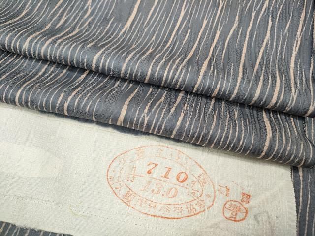 平和屋着物●上質な小紋 杢目文 反端付き 正絹 ut