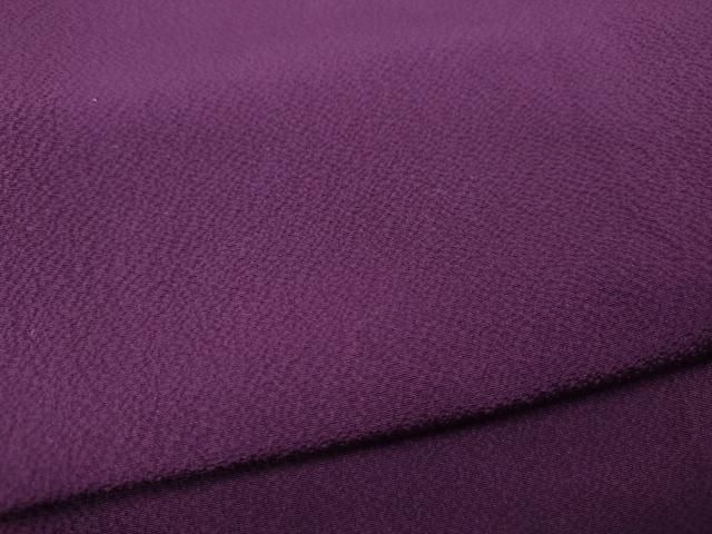  平和屋着物●上質な色無地 霞地紋 蒲葡色 十二単風 やまと誂製 正絹 ut 色無地 着物