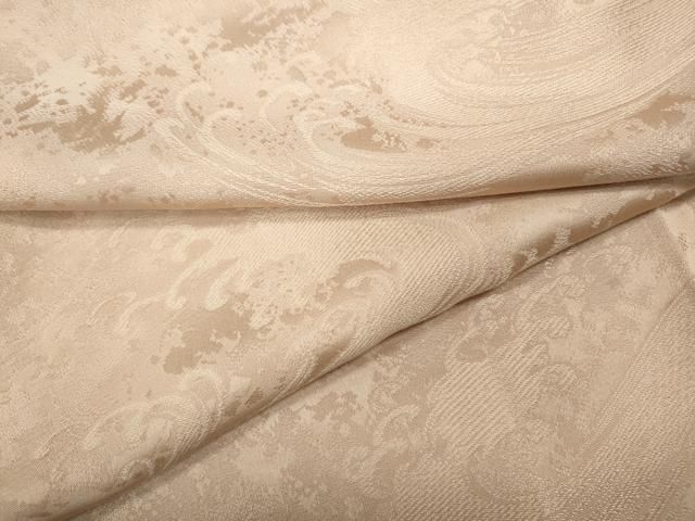 平和屋着物●上質な色無地 立波地紋 洗柿色 正絹 ut