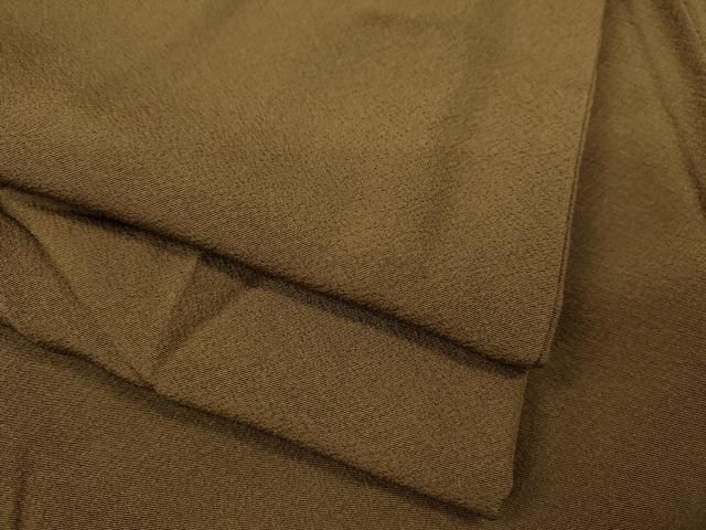 平和屋着物●上質な色無地 朽葉色 正絹 ut