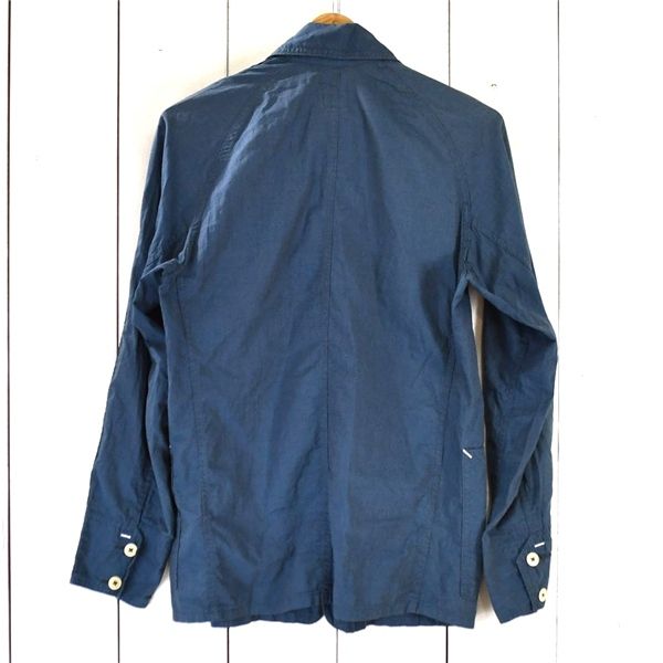 【中古】ポストオーバーオールズ  POST O'ALLS カバーオール シャツ ジャケット USA製 インディゴ M メンズ USA製 ポストオーバーオールズ POST O'ALLS エンジニア ジャケット