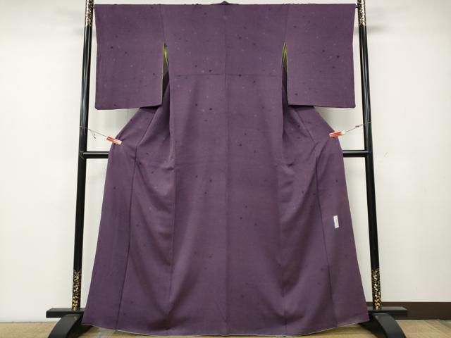 平和屋着物●女優 吉永小百合 小紋 霞文 正絹 ut