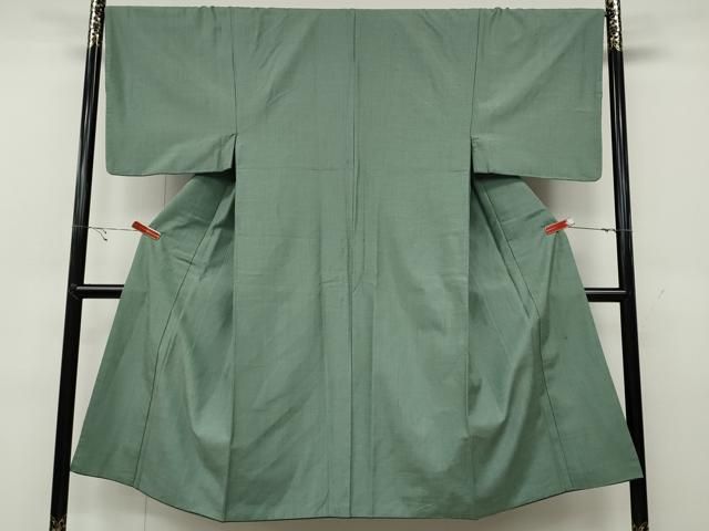 平和屋着物●男性 紬 薄青色 正絹 ut