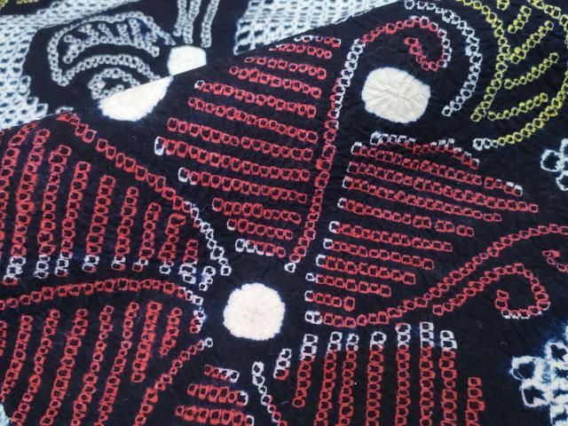  平和屋着物∴夏物 浴衣 有松鳴海絞り 花唐草文 綿 ng 浴衣単品 浴衣