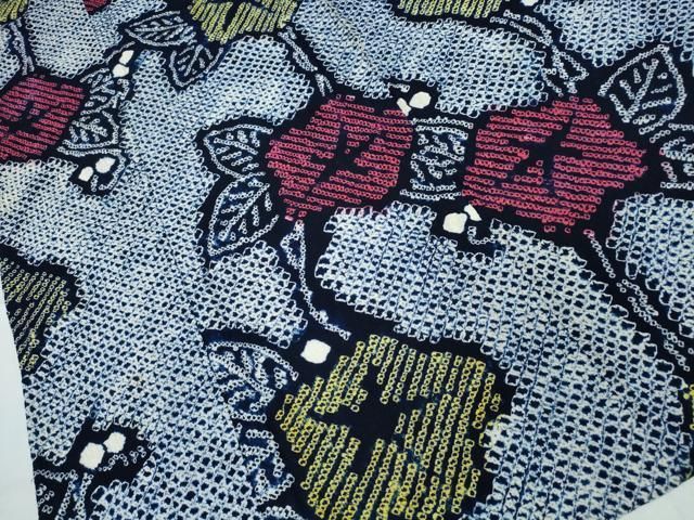  平和屋着物∴夏物 浴衣 有松鳴海絞り 朝顔 綿 ng 浴衣単品 浴衣