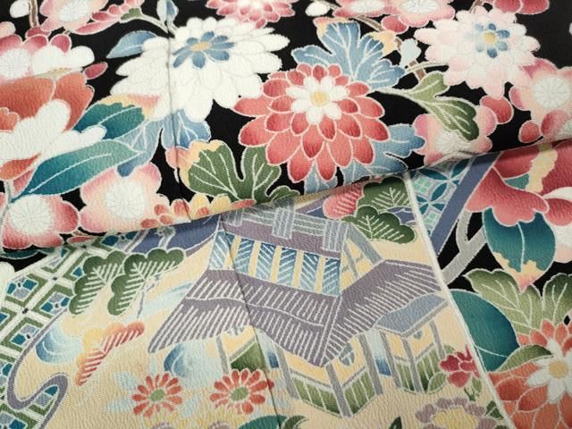 作家物 扇面風景草花文