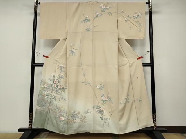 平和屋着物●訪問着 友禅 作家物 渡橋枝花文 暈し染め 正絹 ut