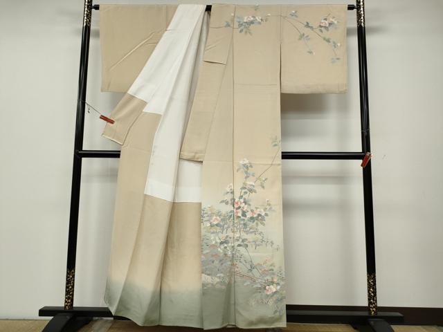 平和屋着物●訪問着 友禅 作家物 渡橋枝花文 暈し染め 正絹 ut