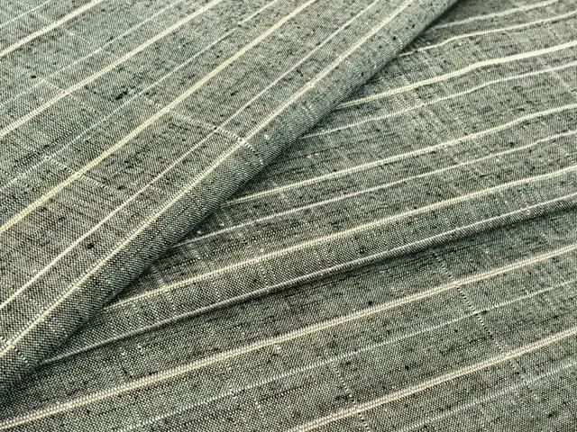 平和屋着物▽上質な紬 単衣 横段文 正絹 jh