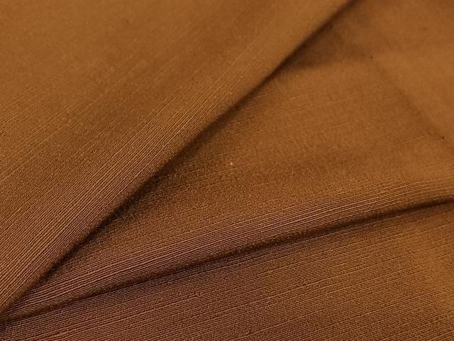 平和屋着物▽上質な紬 単衣 灰茶色 正絹 jh