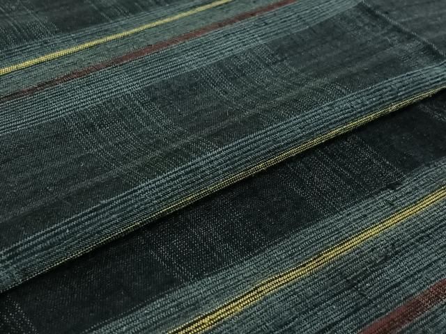 平和屋着物▽郡上紬 草木染 単衣 横段文 正絹 逸品 AABF1874jh - メルカリ