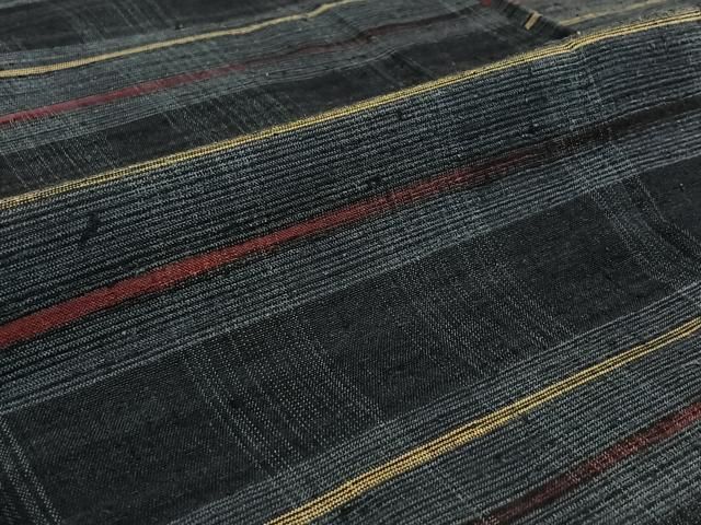 平和屋着物▽郡上紬 草木染 単衣 横段文 正絹 逸品 AABF1874jh - メルカリ