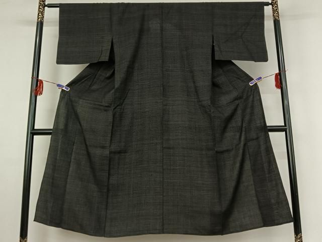 平和屋着物▽上質な紬 単衣 蚊絣 黒地 正絹 逸品 AABF2523jh - メルカリ