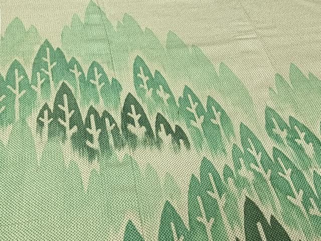 平和屋着物▽本塩沢 訪問着 単衣 樹林文 正絹 逸品 AABF2552jh - メルカリ