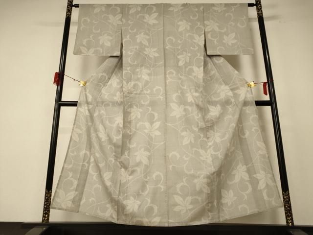 平和屋着物＊夏物 本塩沢 夏塩沢 90亀甲 唐草文 正絹 jd