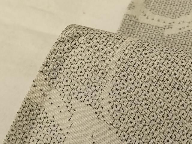  平和屋着物＊夏物 本塩沢 夏塩沢 90亀甲 唐草文 正絹 jd 紬 着物