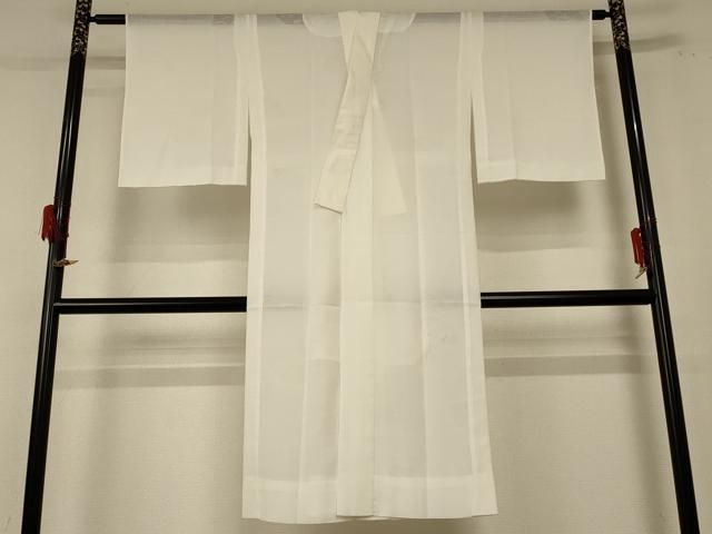 平和屋着物＊夏物 長襦袢 絽 扇面花紋紗 白色 洗える着物 jd