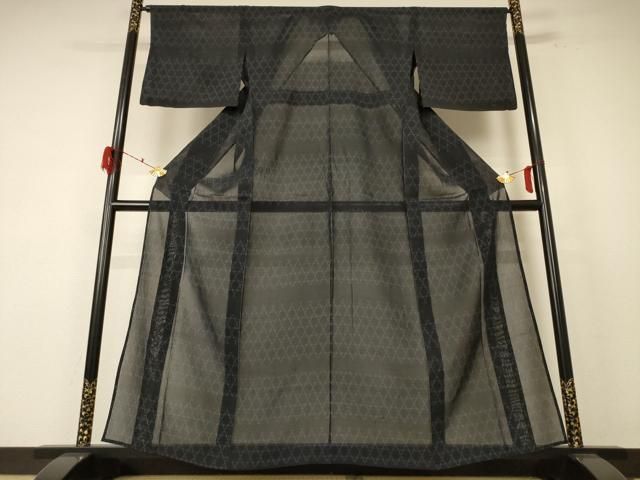 平和屋着物＊夏物 本場大島紬 夏大島 籠目文 正絹 jd