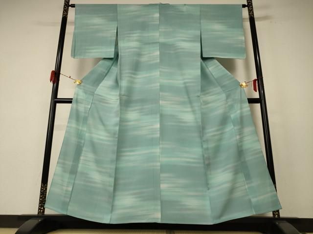 平和屋着物＊夏物 小紋 絽 霞文 正絹 jd