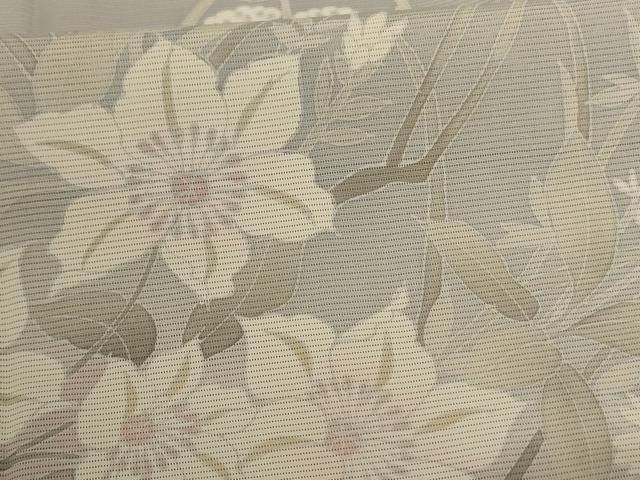 平和屋着物＊夏物 訪問着 絽 草花文 暈し染め 正絹 逸品 AABF1588jd