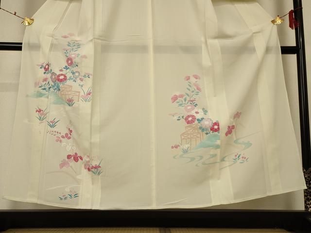 平和屋着物＊夏物 訪問着 絽 流水草花文 正絹 逸品 AABF1590jd - メルカリ