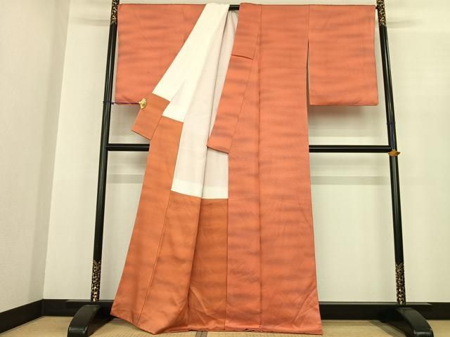 平和屋着物●上質な小紋 霞文 正絹 fy