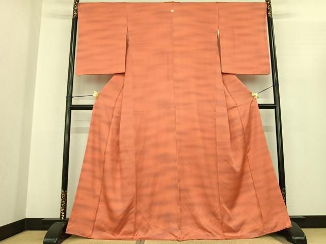 平和屋着物●上質な小紋 霞文 正絹 fy