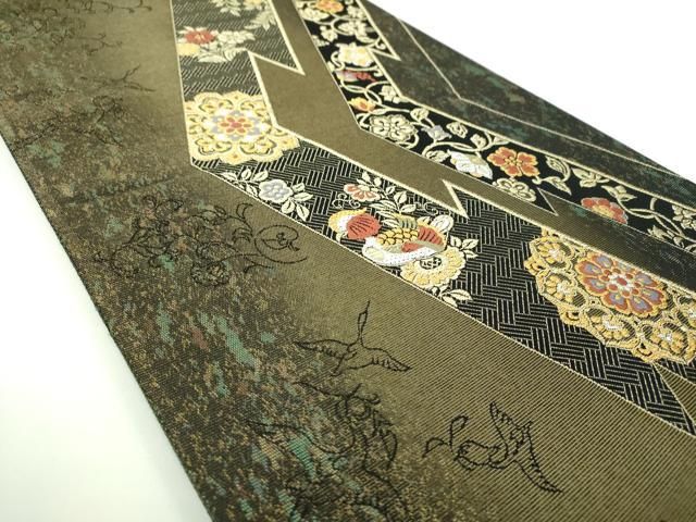 平和屋着物○世界的友禅作家 千地泰弘 六通柄袋帯 千地天女 正倉院花鳥