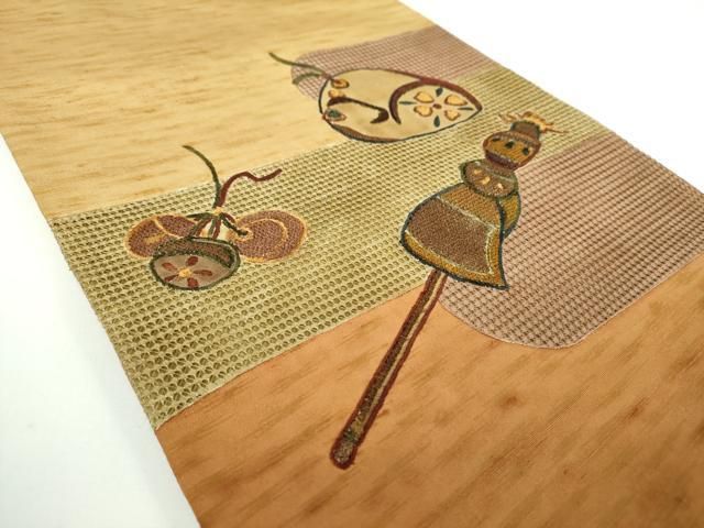 平和屋着物○中国三大刺繍 スワトウ相良刺繍 汕頭相良刺繍 総刺繍 太鼓