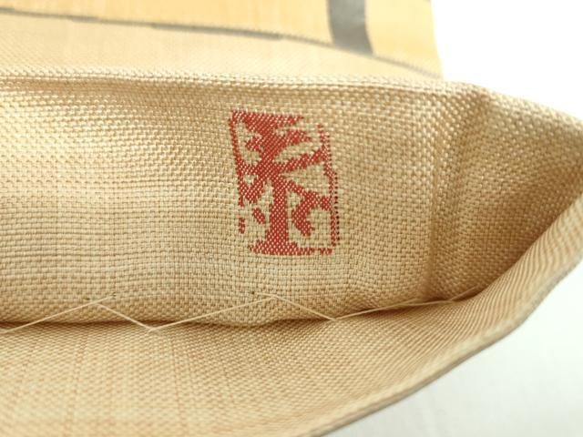 平和屋着物○名門木屋太 今河織物 皆川泰蔵 染色家 六通柄袋帯 風景文