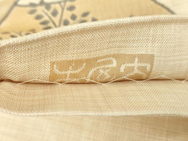 平和屋着物○名門木屋太 今河織物 皆川泰蔵 染色家 六通柄袋帯 風景文