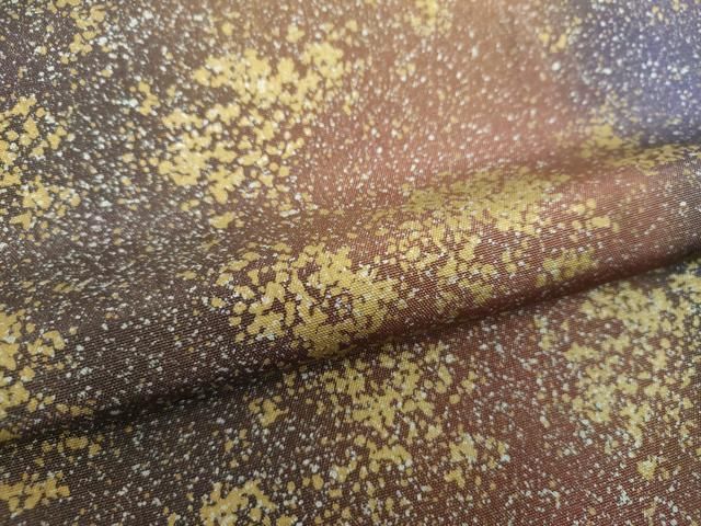 平和屋着物○両面 全通柄袋帯 本場縞大島紬 霞文 金銀彩 宮脇兼太郎