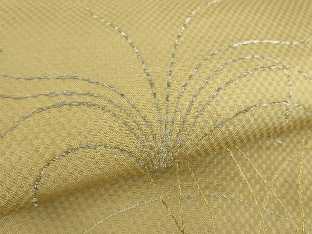 平和屋着物○龍村平蔵製 丸帯 いとすすき錦 金銀糸 正絹 逸品