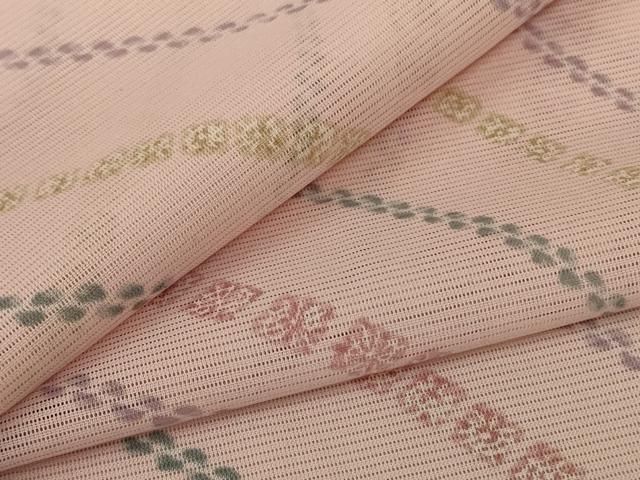 平和屋着物＊夏物 小紋 絽 よろけ縞 洗える着物 jd