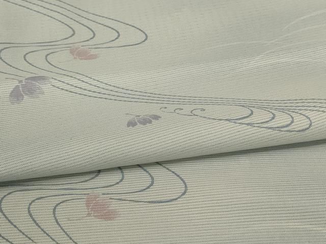 流水舞花文 洗える着物