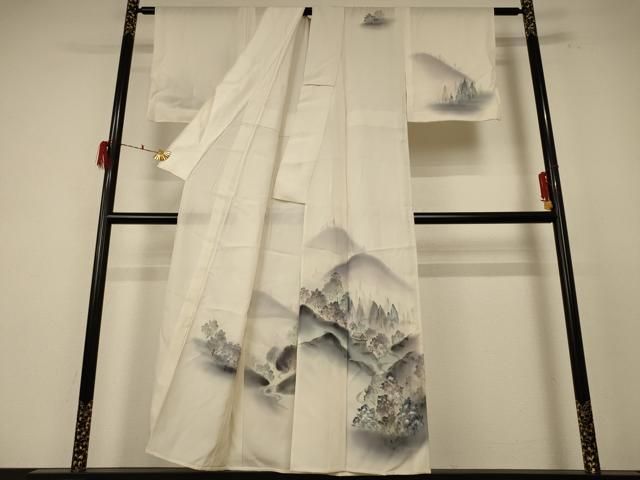 平和屋着物＊夏物 訪問着 絽 風景文 暈し染め 正絹 jd