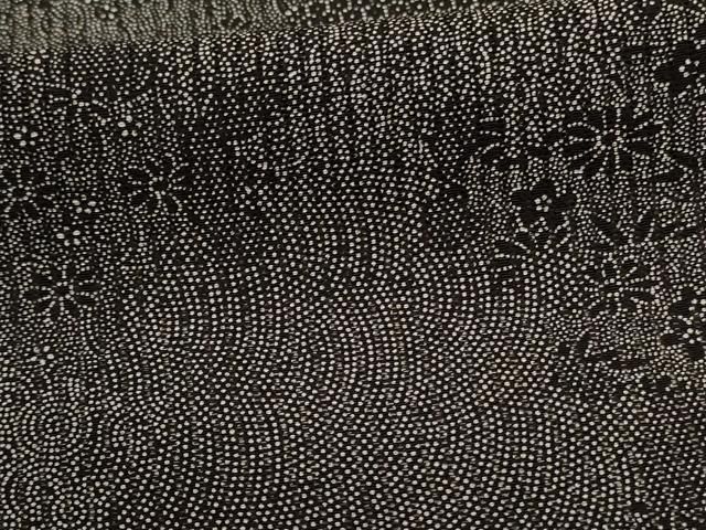 平和屋着物＊夏物 江戸小紋 縦絽 寄せ小紋柄 正絹 jd 小紋 着物 着物 浴衣