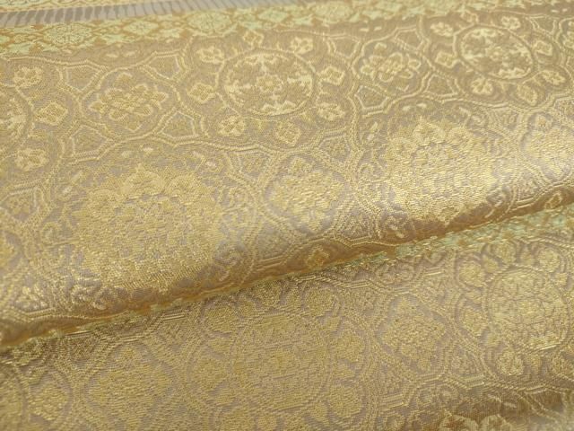 平和屋着物○西陣織 陰山織物謹製 箔屋清兵衛 六通柄袋帯 正倉院 金糸