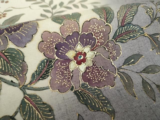 手描き 更紗花文