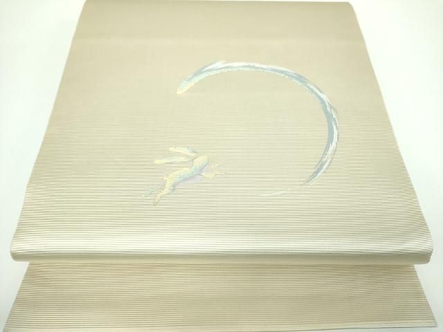 平和屋着物○西陣 とみや織物謹製 とみや帯 定道隆祥 太鼓柄袋帯 跳ね