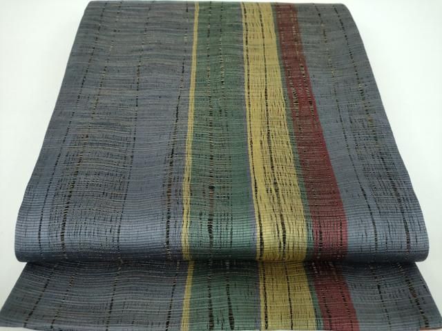 平和屋着物○本場筑前博多織 草木染 手織工房 染匠：小森 両面 全通柄