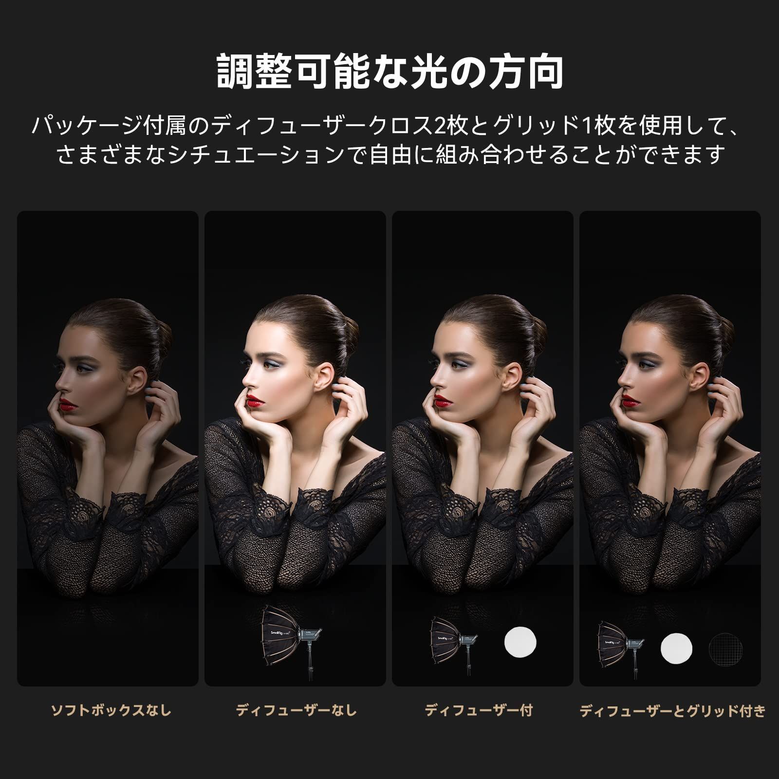 商品 SmallRig ソフトボックス Φ65 cm LA D 65 ライトボックス ストロボ ライトドーム 反射型 折りたたみ式 ポートレート撮影 Bowen Sマウントライト用 スタジオ LEDビデオライト スピードライト撮影などに適用 スモールリグ L