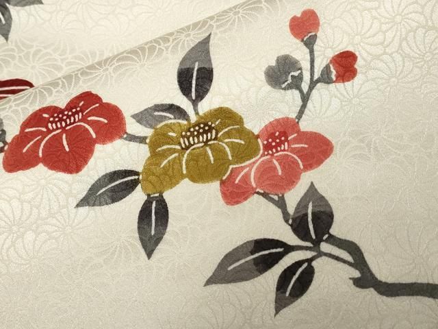 平和屋着物□上質な小紋 型染め 鳳凰枝花文 正絹 逸品 CAAZ5652ev