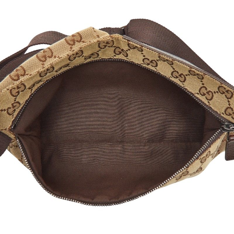 ✨美品✨ グッチ ボディバッグ GGキャンバス レザー ブラウン 28566 グッチ ボディバッグ GGキャンバス レザー ブラウン 28566