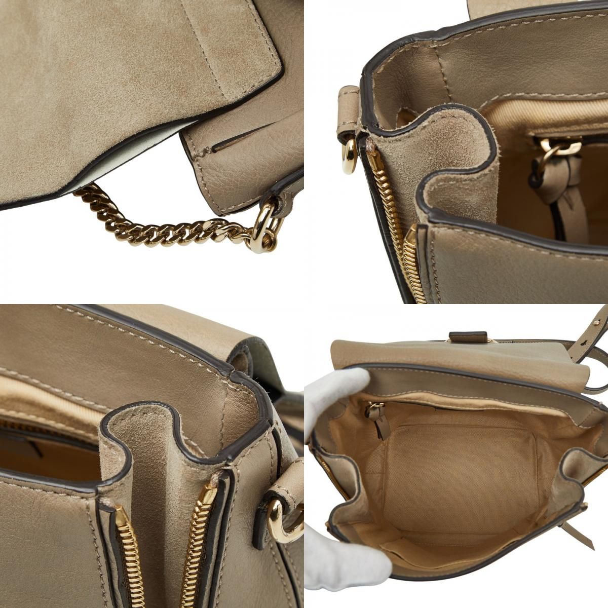 クロエ フェイ リュック バックパック ハンドバッグ 2WAY グレージュ 