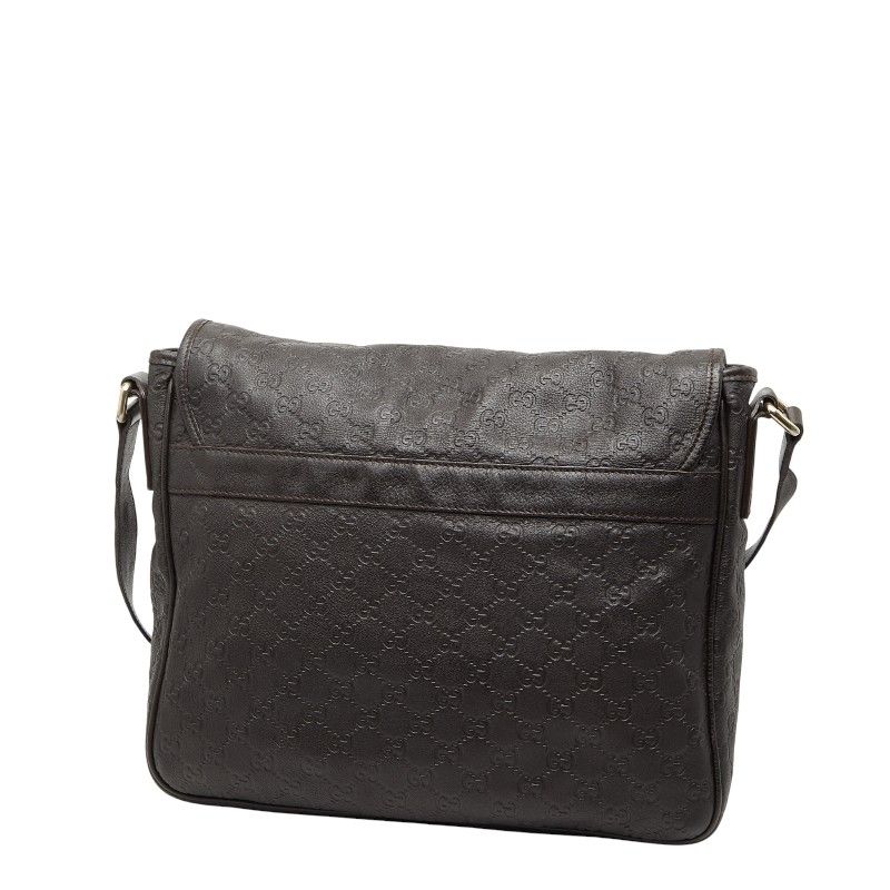 グッチ グッチシマ 斜め掛け ショルダーバッグ 223665 ブラウン レザー