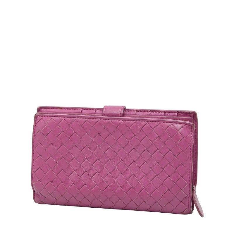 ボッテガヴェネタ イントレチャート ピンク レザー レディース 1 0247953